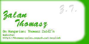 zalan thomasz business card